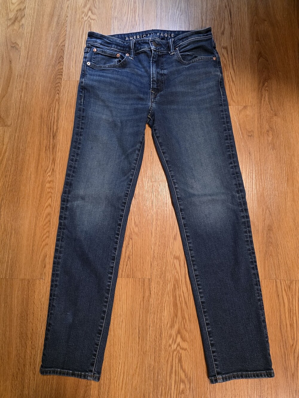 American Eagle Slim Straight Men's Stretch Blue Denim Jeans Size 31X32